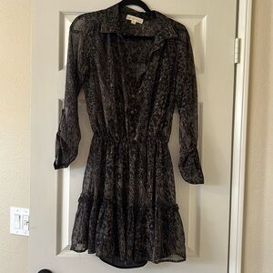 Lovestitch Black Shine On Me Mini Dress